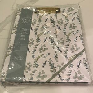 Floral Clipboard Folio with Elastic Closure